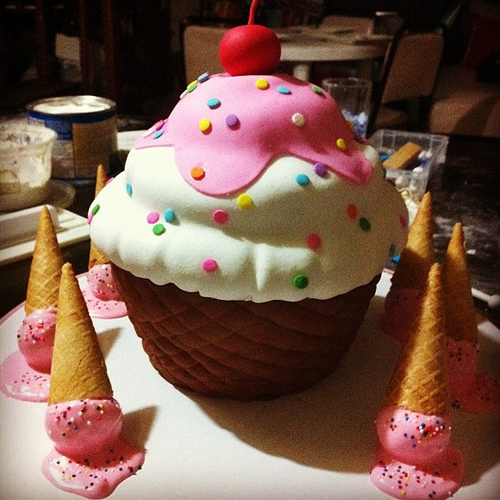 11 Photos of Big Cupcake Cakes Ice Cream