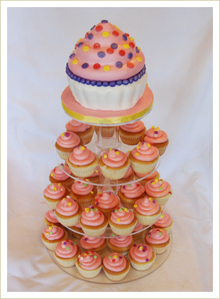 Cupcake Tower Birthday Cake