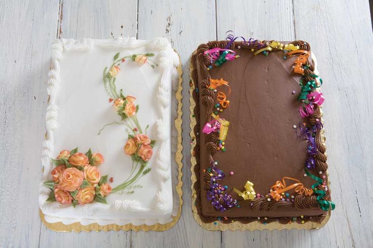 Decorated Chocolate Sheet Cake