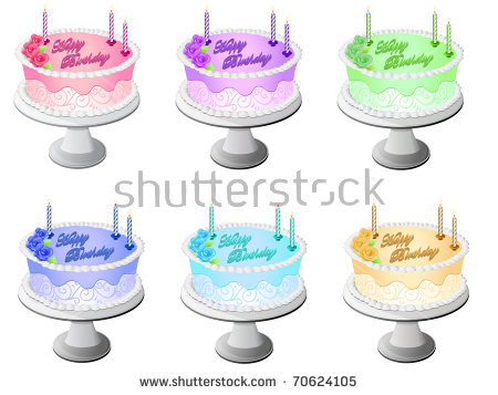 Different Color Birthday Cake