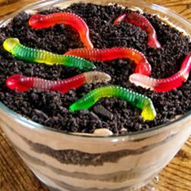 Dirt Cake with Worms