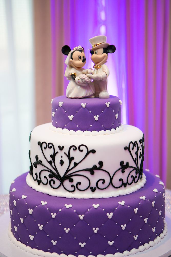 9 Purple Disney Wedding Cakes Photo Disney Wedding Cake Purple