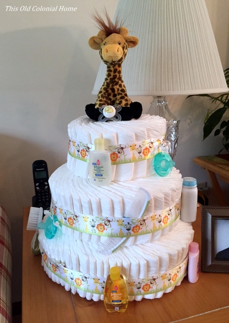 DIY Girl Baby Shower Diaper Cake