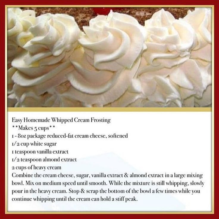 Easy Homemade Whipped Cream Frosting