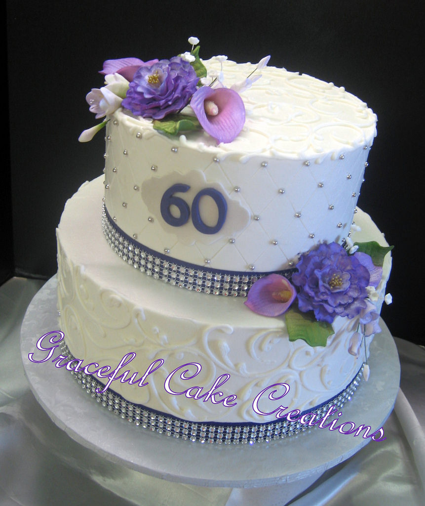 Elegant 60th Birthday Cakes