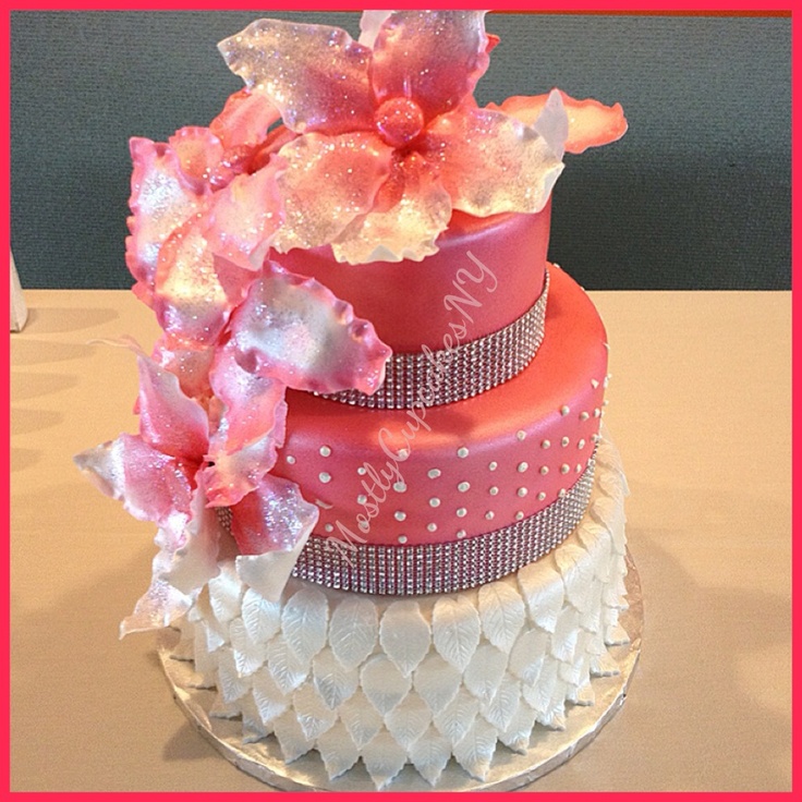 Elegant Pink Birthday Cake