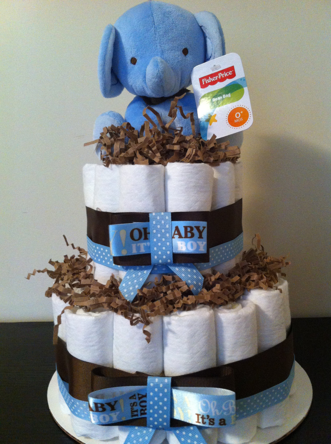 Elephant Baby Shower Diaper Cake