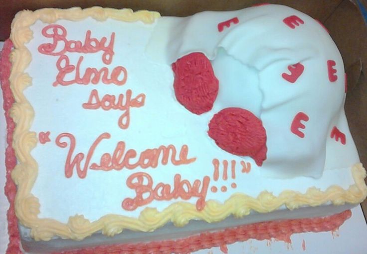 10 Photos of Baby Elmo Baby Shower Cakes