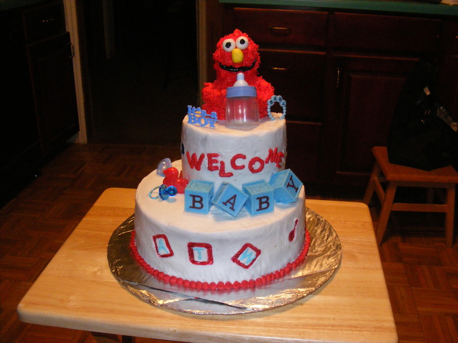 Elmo Baby Shower Cake