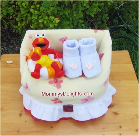 Elmo Baby Shower Diaper Cake