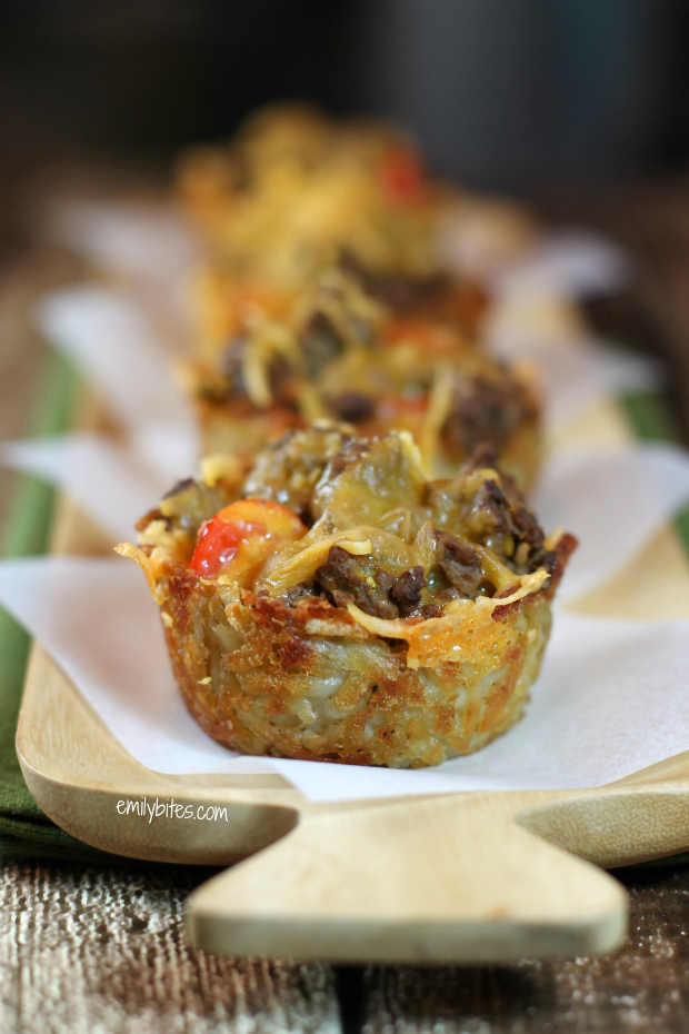 Emily Bites Cheeseburger Hash Brown Cups