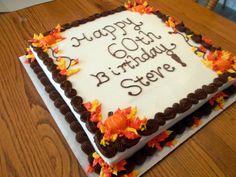 Fall Birthday Sheet Cakes