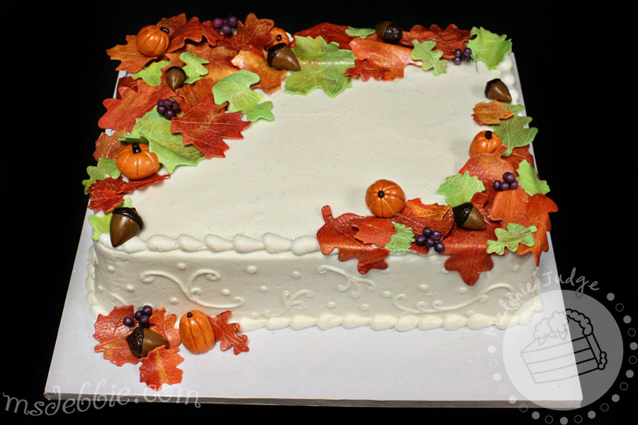 11 Photos of Falling Leaves Sheet Cakes Decorated