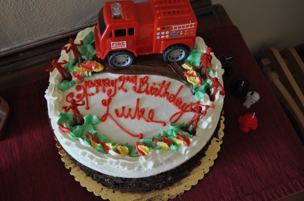 Fire Truck Birthday Cake