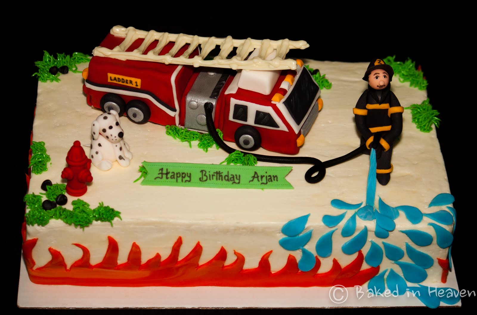 Fire Truck Cake