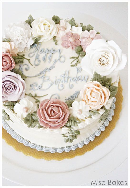 Flower Birthday Cake Buttercream