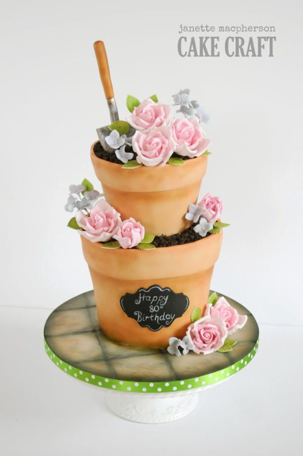 Flower Pot Birthday Cake