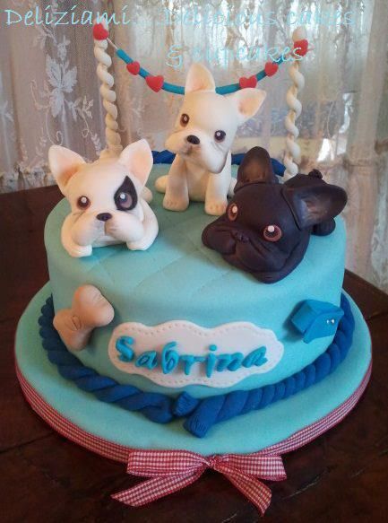 French Bulldog Birthday Cake