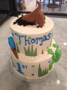 Frogs Snails and Puppy Dog Tails Cake