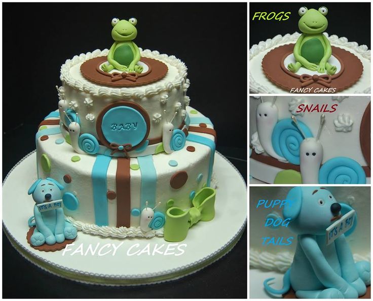 Frogs Snails and Puppy Dog Tails Cake