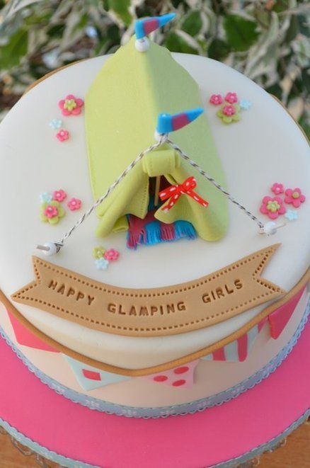 Glamping Birthday Cake