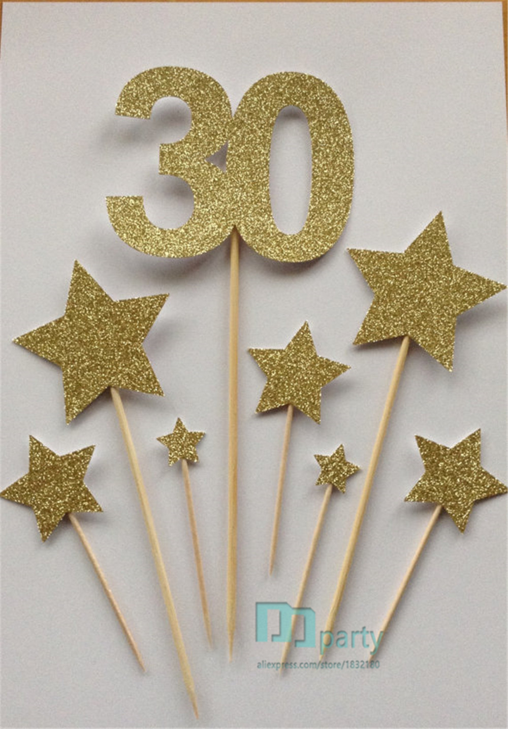 8 Photos of 30 Birthday Cupcakes Toppers