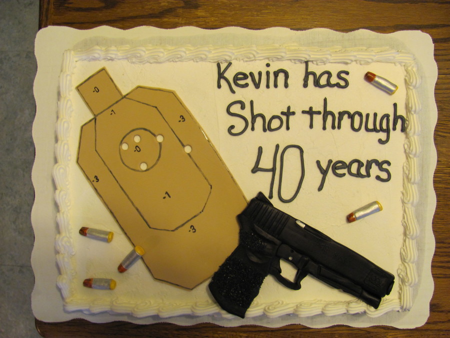 Gun Target Birthday Cake