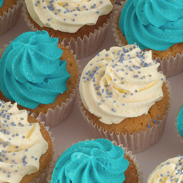 Happy Birthday Blue Cupcakes