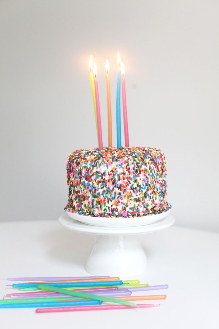 Happy Birthday Cake with Sprinkles