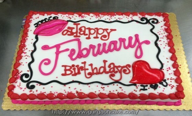 Happy February Birthday Cake