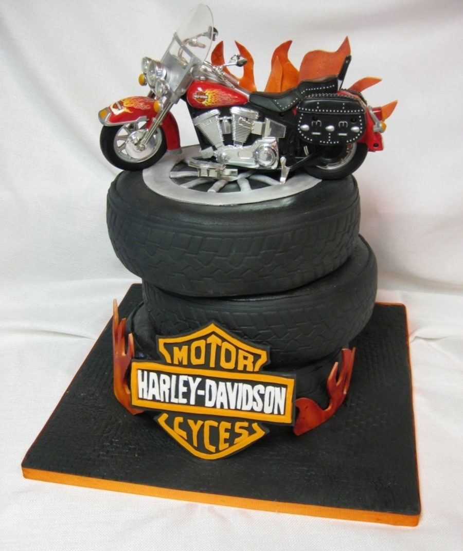 Harley-Davidson Motorcycle Birthday Cake