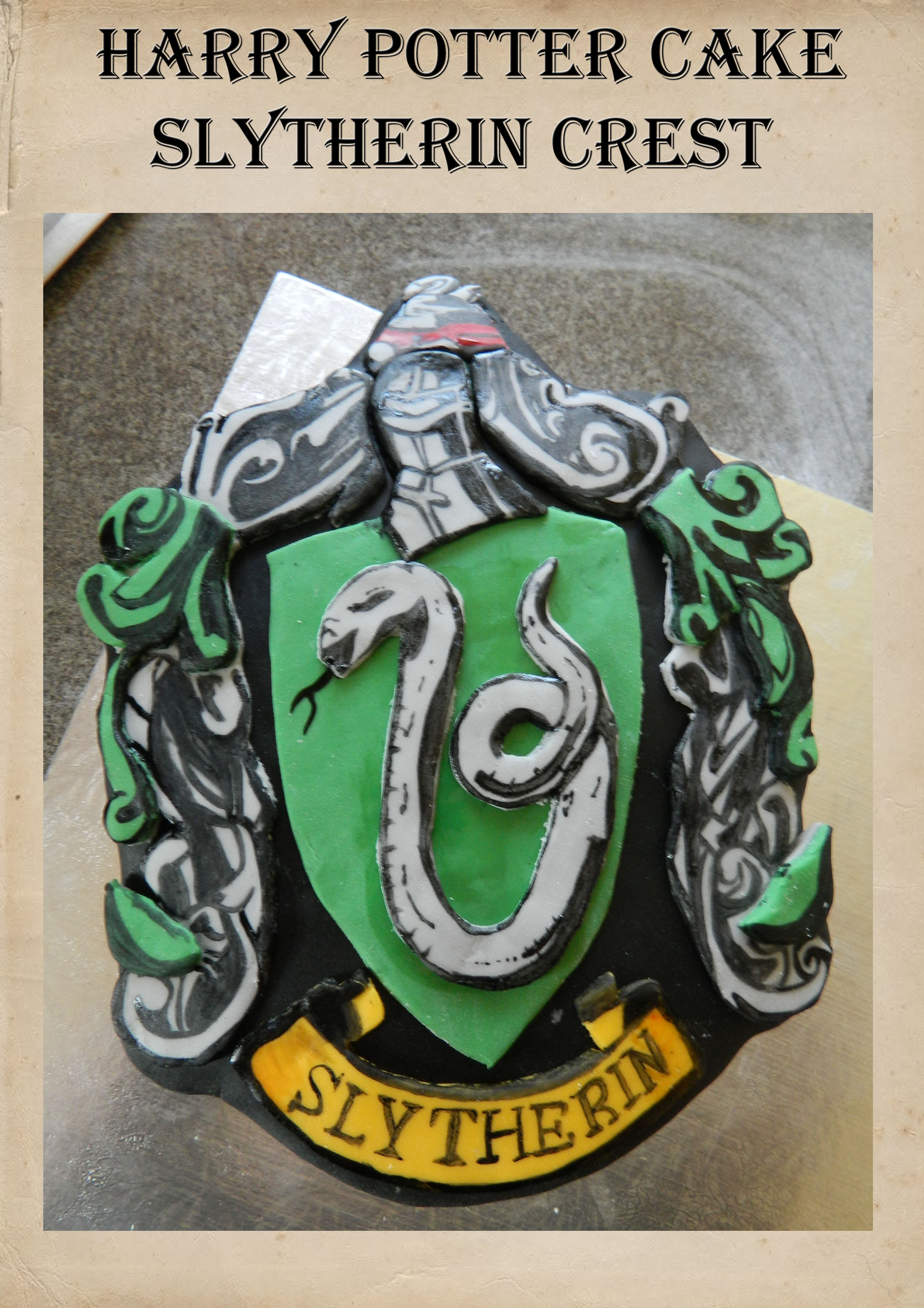 Harry Potter Slytherin Birthday Cake