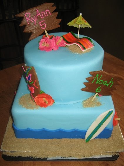 Hawaiian Luau Birthday Cake