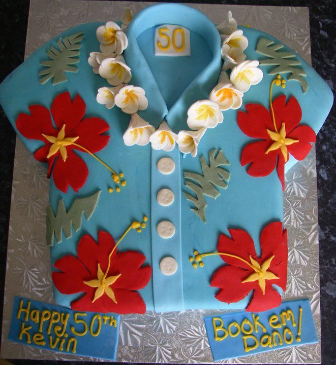 Hawaiian Shirt Birthday Cake