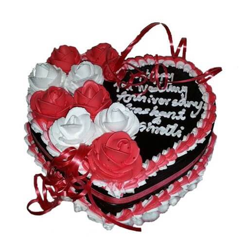 Heart Shaped Birthday Cake