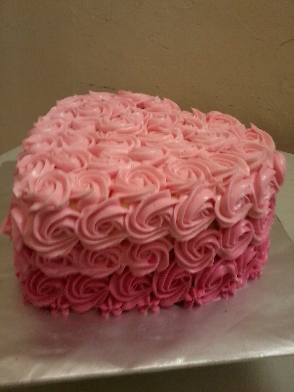 Heart Shaped Cake with Roses