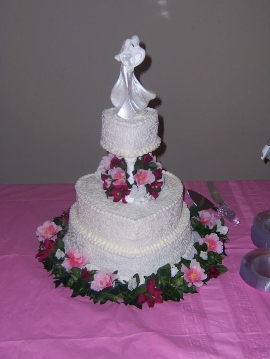 Heart Shaped Wedding Cake