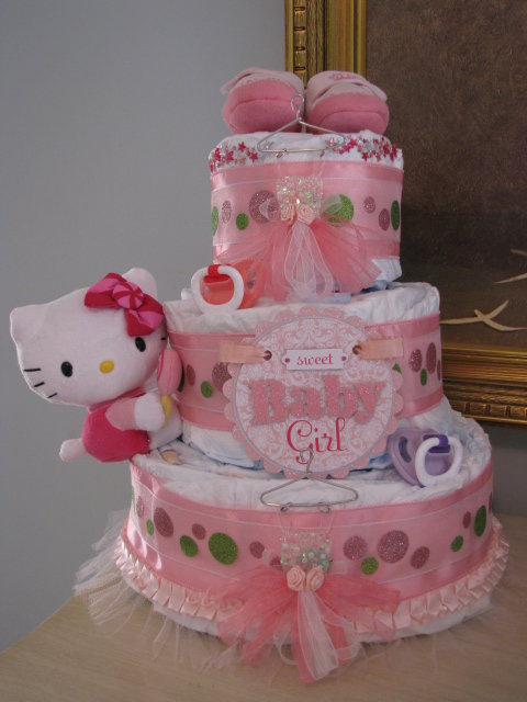 Hello Kitty Baby Girl Diaper Cake