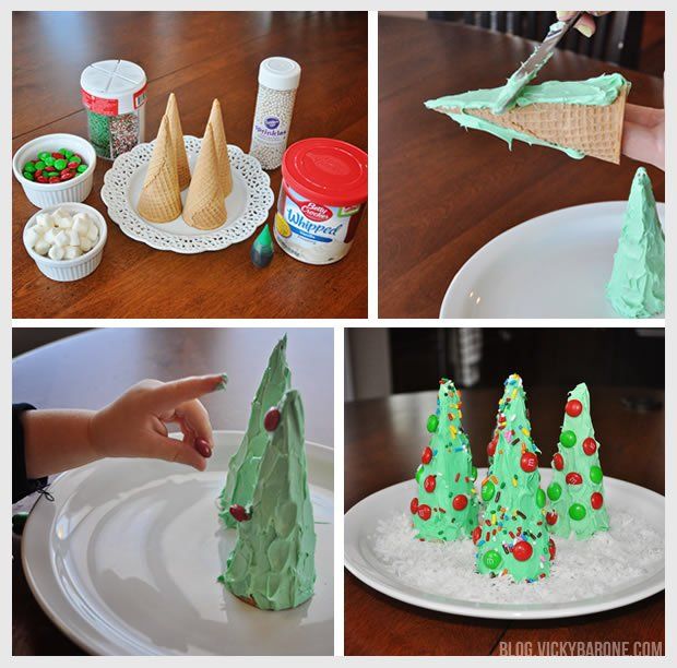 Ice Cream Cone Christmas Trees