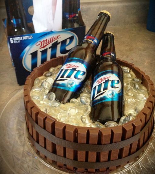 Kit Kat Themed Ice Bucket Cake