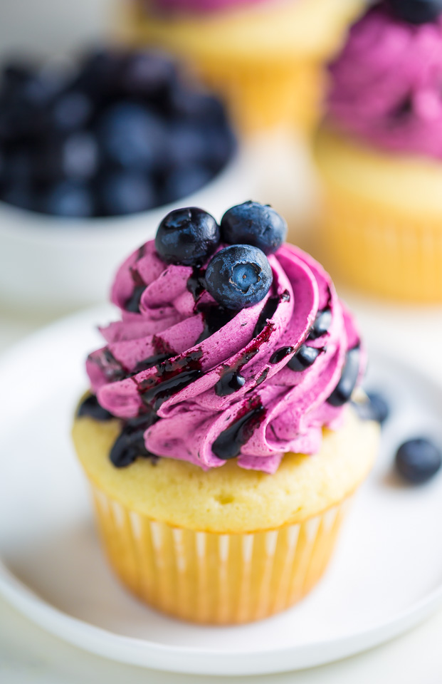 Lemon Blueberry Cupcakes with Buttercream