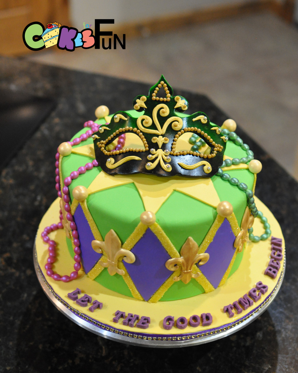 Mardi Gras Cake Decorations