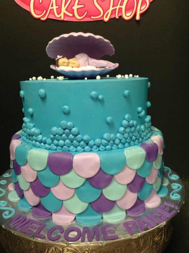 Mermaid Baby Shower Cake