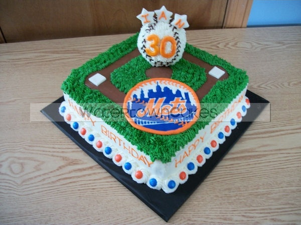 Mets Baseball Birthday Cake