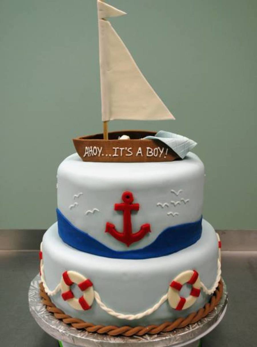 Nautical Baby Shower Cake