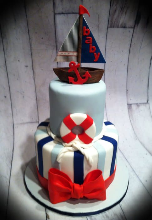 Nautical Baby Shower Cake