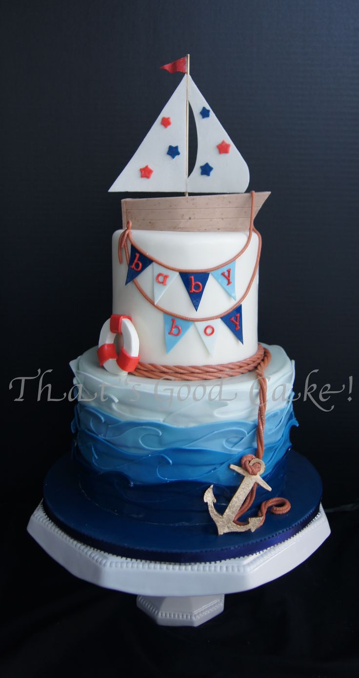 Nautical Baby Shower Cake