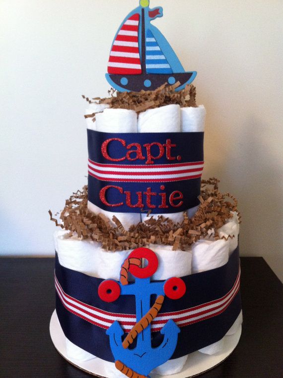 Nautical Baby Shower Diaper Cake