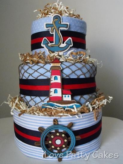 Nautical Diaper Cake