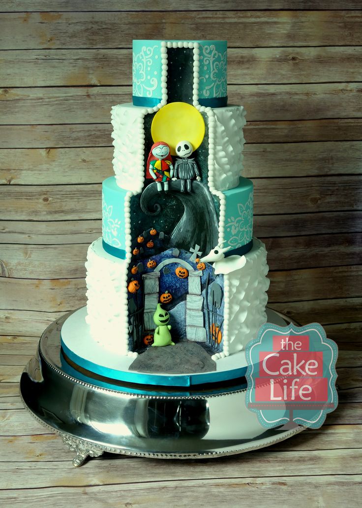 Nightmare Before Christmas Wedding Cake